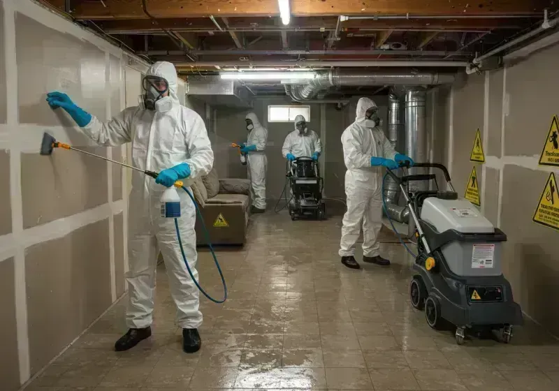 Basement Moisture Removal and Structural Drying process in Pueblo County, CO